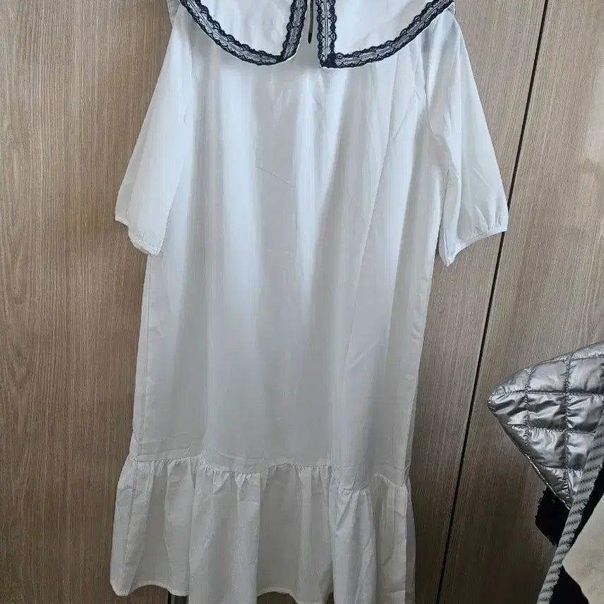 [BUNJANG] White Frill Long Dress / 흰색 프릴 롱 원피스