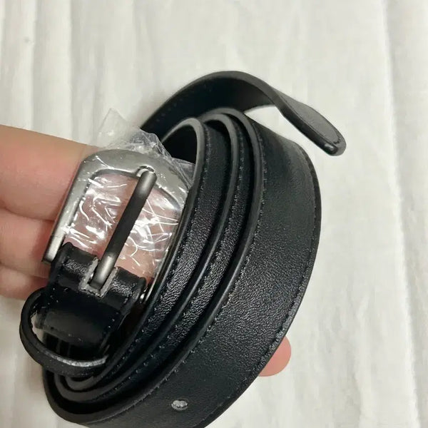 [BUNJANG] Women's Leather Belt - Size S, Black / 새상품 여성 가죽 벨트 S 블랙