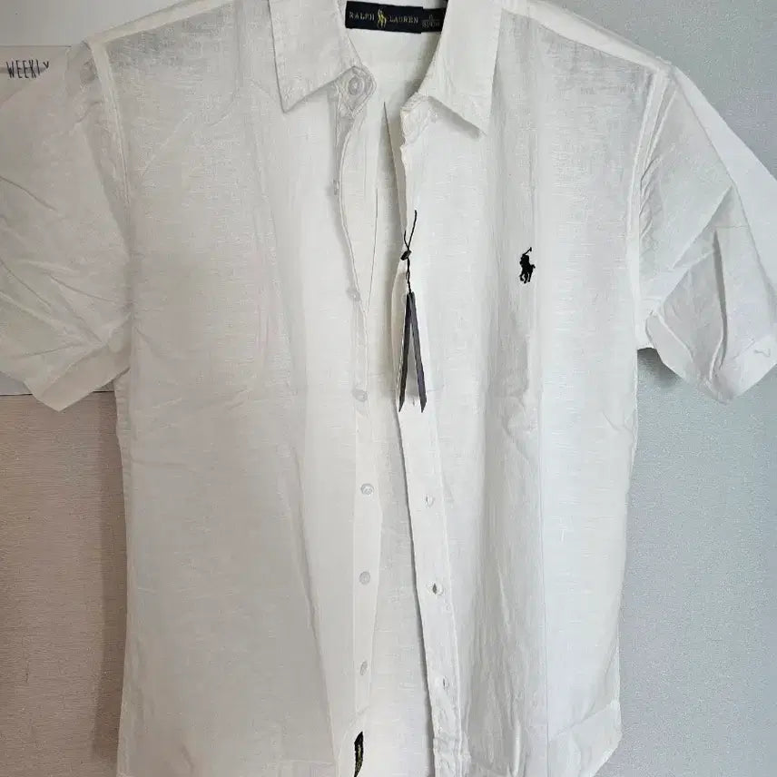 [BUNJANG] Polo Ralph Lauren Linen Short Sleeve Shirt White XL / 폴로 랄프로렌 반팔 린넨 셔츠 화이트XL