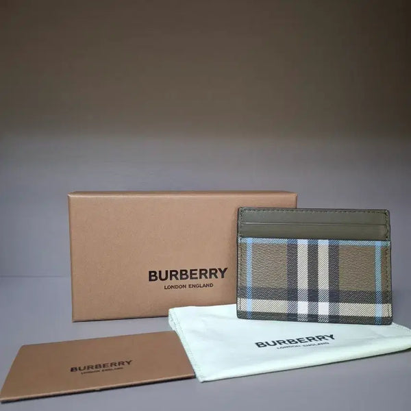 [BUNJANG] Burberry 23SS Check Leather Card Holder / (여름특가) 23ss 버버리 체크 레더 카드지갑 80739041