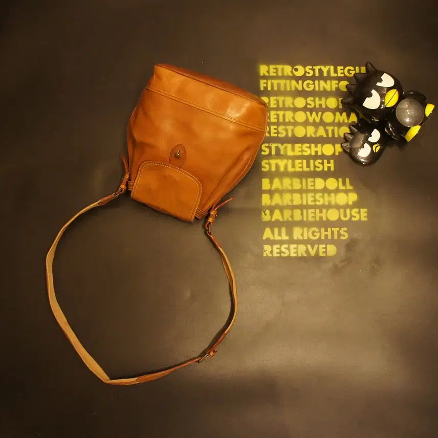 [BUNJANG] Vintage Leather Crossbody Bag for Men / Q371 남성복조리가방 크로스백 남자백 크로스가방레더백빈티지가죽가방
