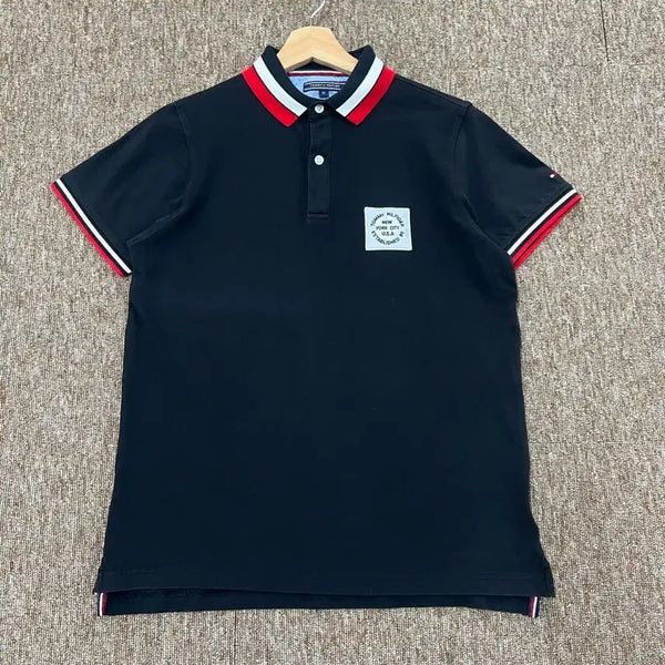 [BUNJANG] Tommy Hilfiger Black Slim Fit Polo Shirt M / 타미힐피거 블랙 슬림핏 카라티 M
