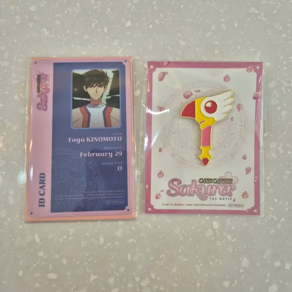 [BUNJANG] Cardcaptor Sakura Movie Version Touya ID Card & Chicken Wing Badge Set / 카드캡터 체리극장판 토우야  ID 카드 + 닭봉뱃지