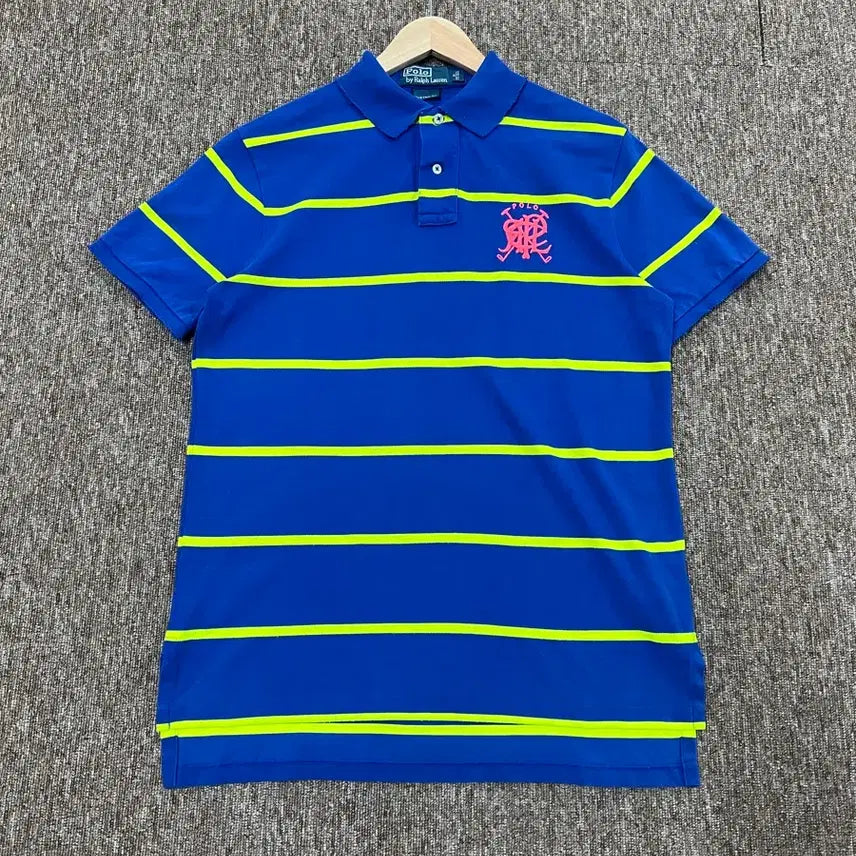 [BUNJANG] Polo Ralph Lauren Striped Short Sleeve Polo Shirt M / 폴로 랄프로렌 스트라이프 반팔 카라티 M
