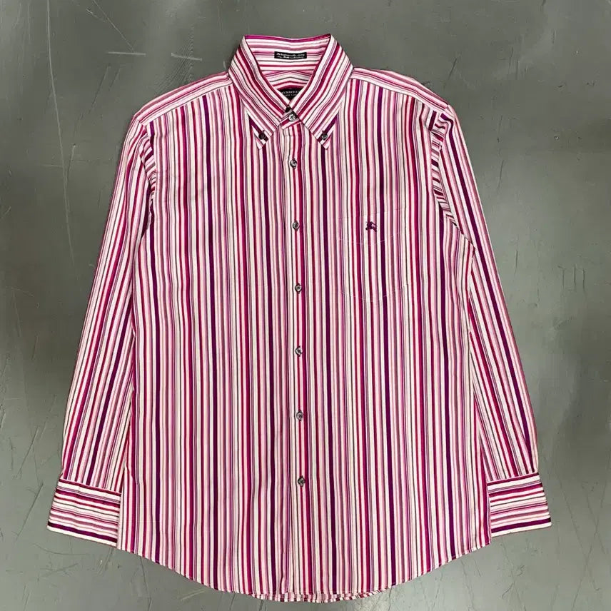 [BUNJANG] Burberry Black Label Striped Shirt / 버버리 블랙라벨 스트라이프 셔츠