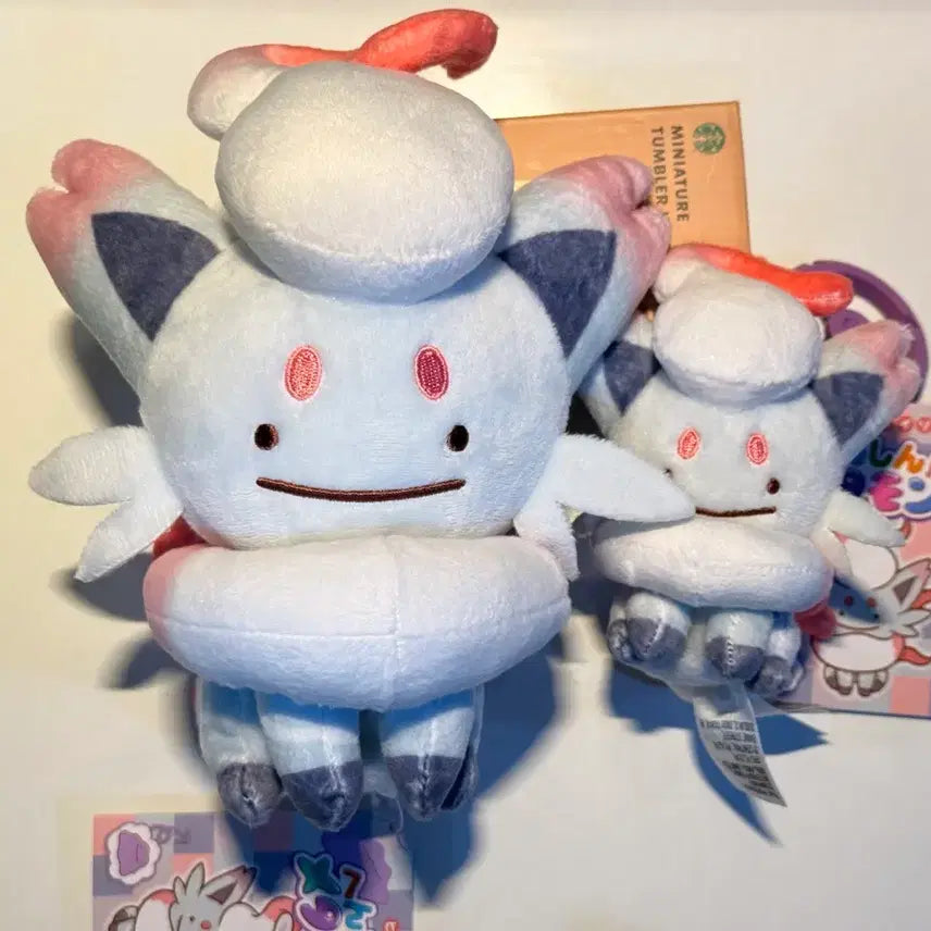 [BUNJANG] Pokemon Center Hisuian Zorua Metamon Mascot Keychain + Plush Set / 포켓몬센터 변신 메타몽 히스이 조로아 마스코트 키링 + 인형