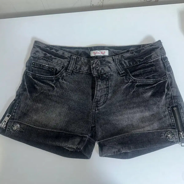 [BUNJANG] Y2K Vintage Black Denim Shorts / 흑청 반바지 일브 빈티지 갸루 y2k 와투케