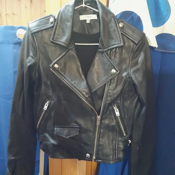 [BUNJANG] IRO Lambskin Leather Women's Jacket Size S / 이로 양가죽 여성 자켓 S
