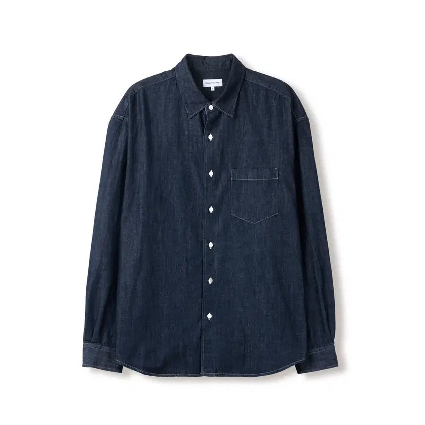 [BUNJANG] SteadyEverywear Relaxed Denim Shirt Dark Blue / (2) 스테디에브리웨어 릴렉스드 데님 셔츠 (다크 블루)