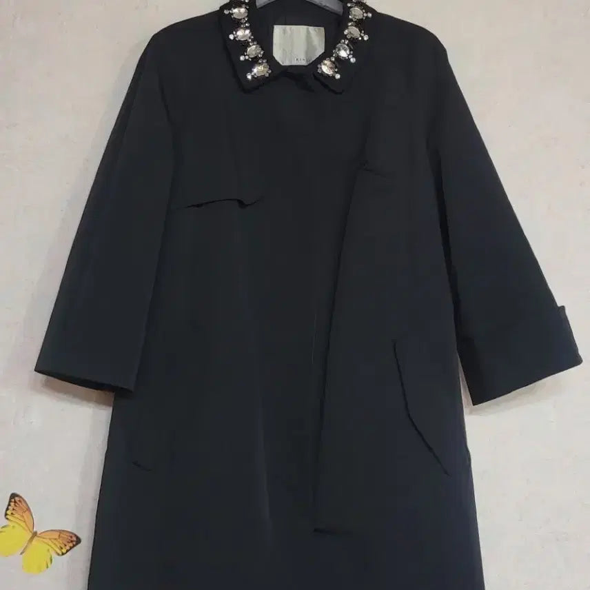 [BUNJANG] Lenibon Jewel Collar Trench Coat Jacket / 레니본 보석카라  트렌치코트 자켓