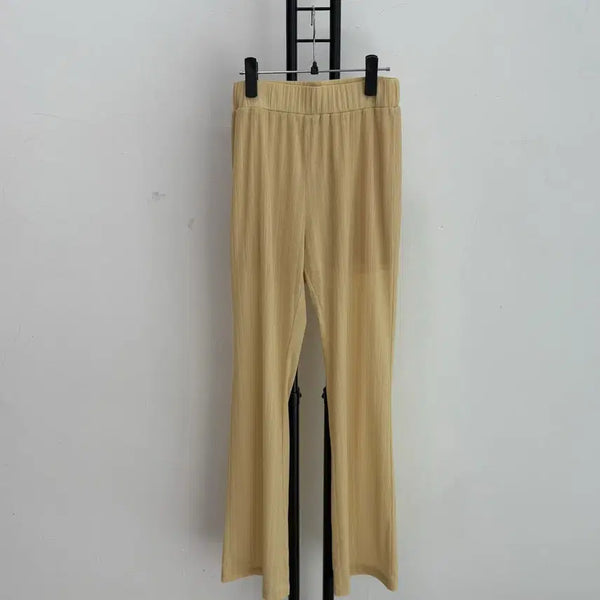 [BUNJANG] Amomento Yellow Wide-Leg Pants / 정품 Amomento 아모멘토 옐로우 바지