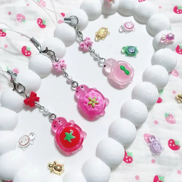[BUNJANG] Fruit Turtle Keychain (Glow-in-the-Dark) / 과일거북이키링*야광*