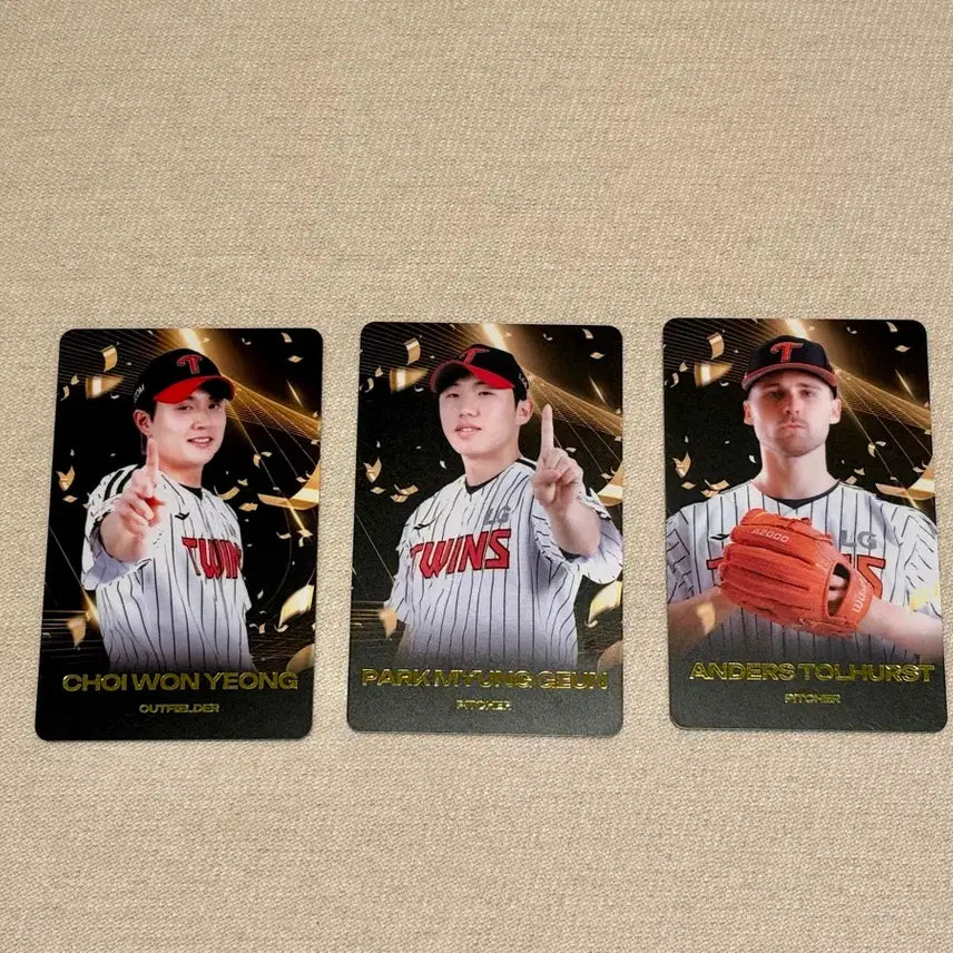 [BUNJANG] LG Twins Player Cards 3-Card Bundle Set / LG 트윈스 선수 카드 3장 세트(일괄판매)