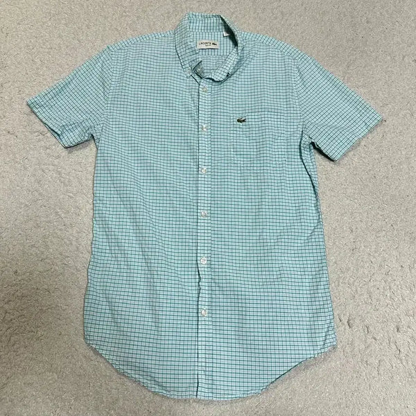 [BUNJANG] Lacoste Check Short Sleeve Shirt Size S / 라코스테 체크 반팔 셔츠 s 95