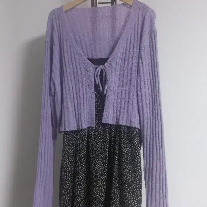 [BUNJANG] Plus Size Purple Lavender Knit Cardigan / 빅사이즈 보라라벤더색 니트가디건 88~100 새상품