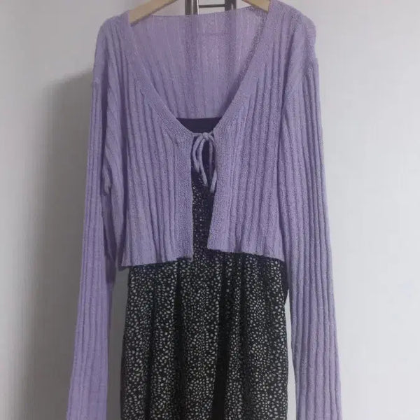 [BUNJANG] Plus Size Purple Lavender Knit Cardigan / 빅사이즈 보라라벤더색 니트가디건 88~100 새상품