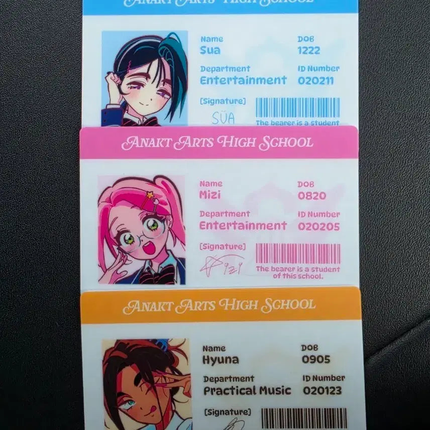 [BUNJANG] ALIEN STAGE ASTE SchoolSt Id Student ID Cards (Miji, Sua, Hyuna) Bundle Set / 에일리언스테이지 에이스테 스쿨스테 Id 학생증
