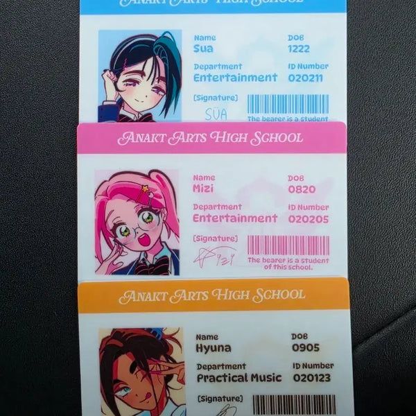 [BUNJANG] ALIEN STAGE ASTE SchoolSt Id Student ID Cards (Miji, Sua, Hyuna) Bundle Set / 에일리언스테이지 에이스테 스쿨스테 Id 학생증