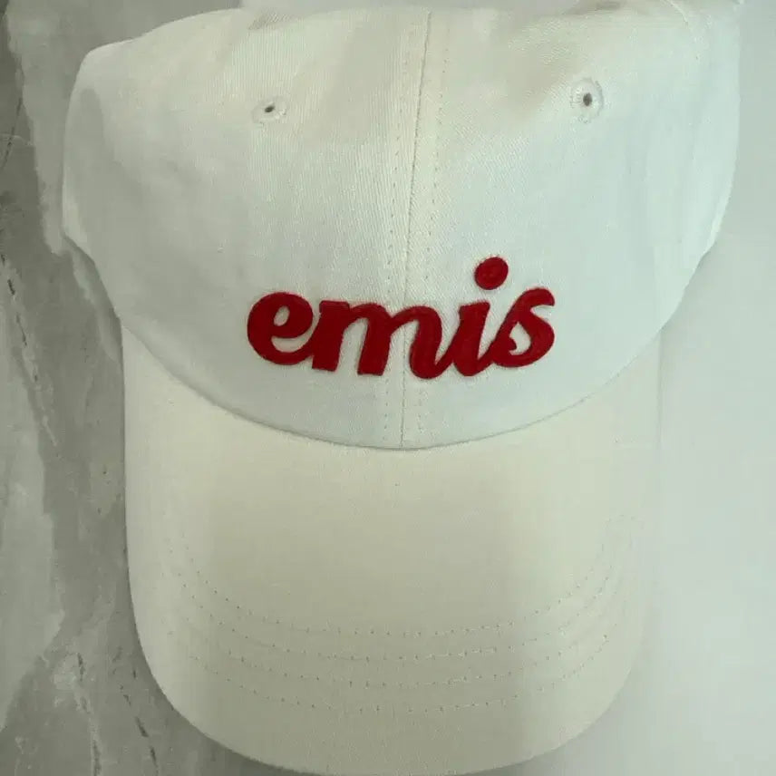 [BUNJANG] Emis Appliqué Ball Cap (Cream) / (새상품)이미스 아플리케 볼캡 (크림)