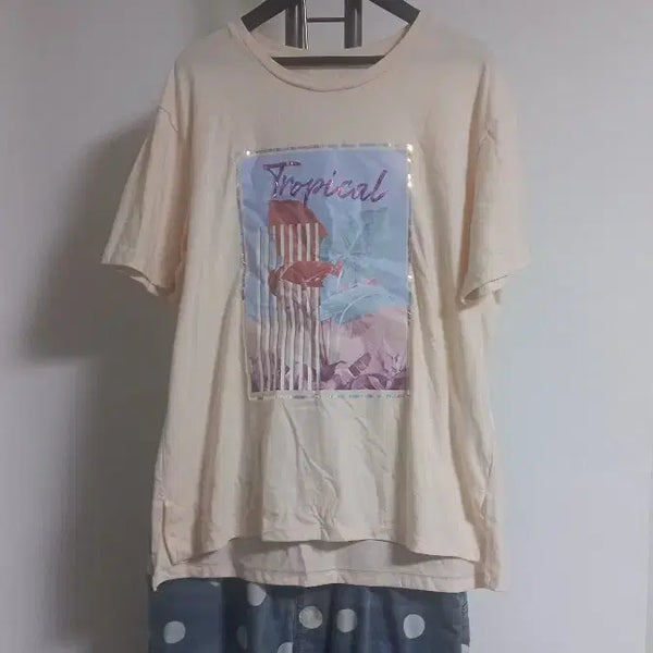 [BUNJANG] Unisex Round Neck Cotton T-Shirt Size 95 / 남녀공용 라운드넥 면티셔츠 95호
