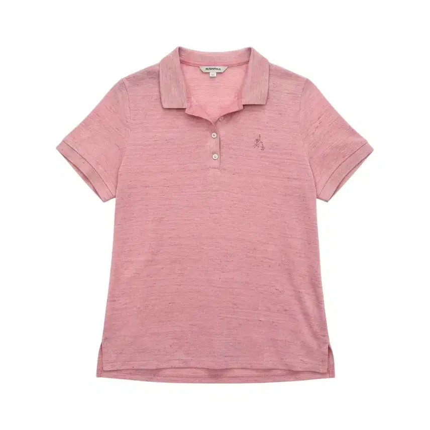[BUNJANG] Beanpole Cubic Logo Collar Short Sleeve T-Shirt / 여성100/ 빈폴 큐빅 로고 카라 반팔티 빈티지킹