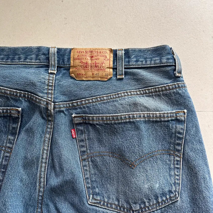 [BUNJANG] Levi's 501 Made in USA Denim Jeans W40 L32 / 91년 생산 리바이스 501 MADE IN USA 데님 W40 L32