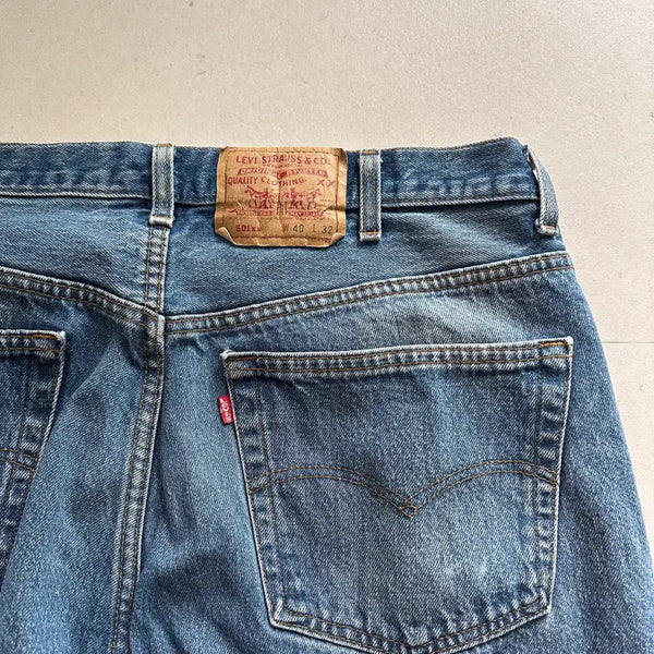 [BUNJANG] Levi's 501 Made in USA Denim Jeans W40 L32 / 91년 생산 리바이스 501 MADE IN USA 데님 W40 L32