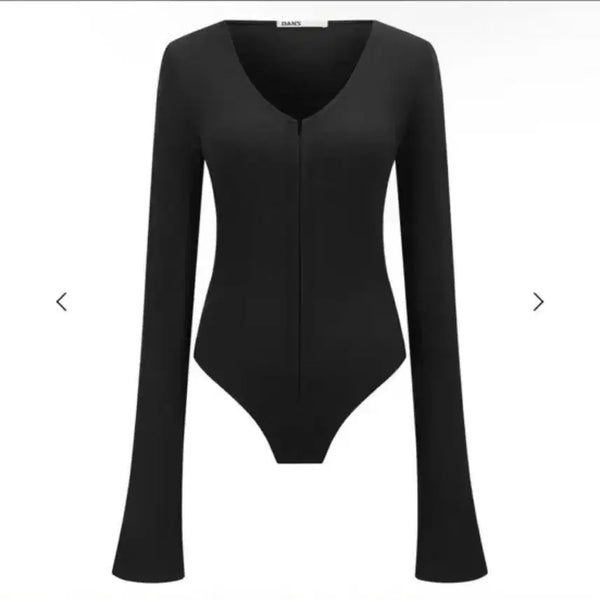 [BUNJANG] Danznyc Hook & Eye Long Sleeve Bodysuit Black / DANZNYC 바디수트 블랙