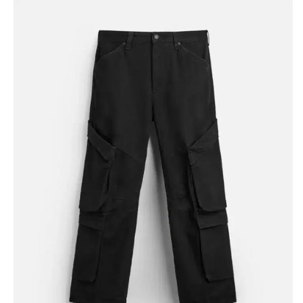 [BUNJANG] Zara Cargo Pocket Denim Pants Black Size 42 / 새상품) zara 카고 포켓 데님 팬츠 (블랙) 42사이즈