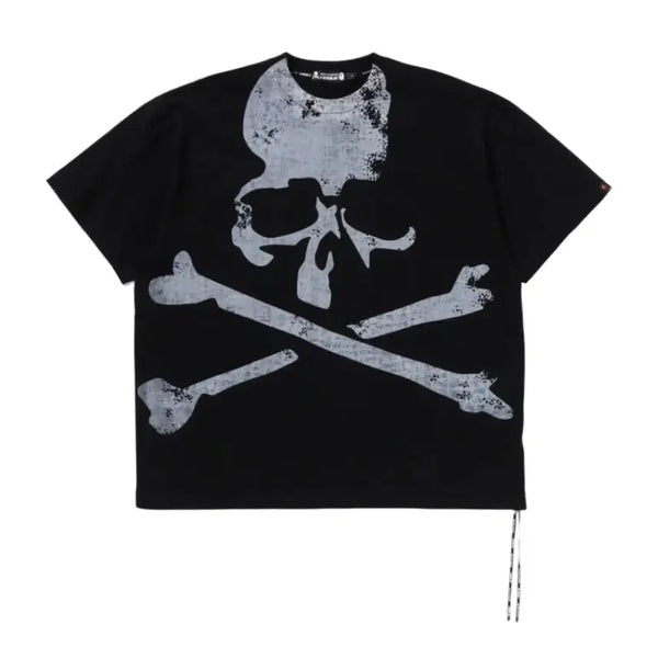 [BUNJANG] BAPE x mastermind Skull Over Print Relaxed Fit T-Shirt Black White / 베이프 x 마스터마인드 스컬 오버 프린트 릴렉스드 핏 티 셔츠 블랙 화이트