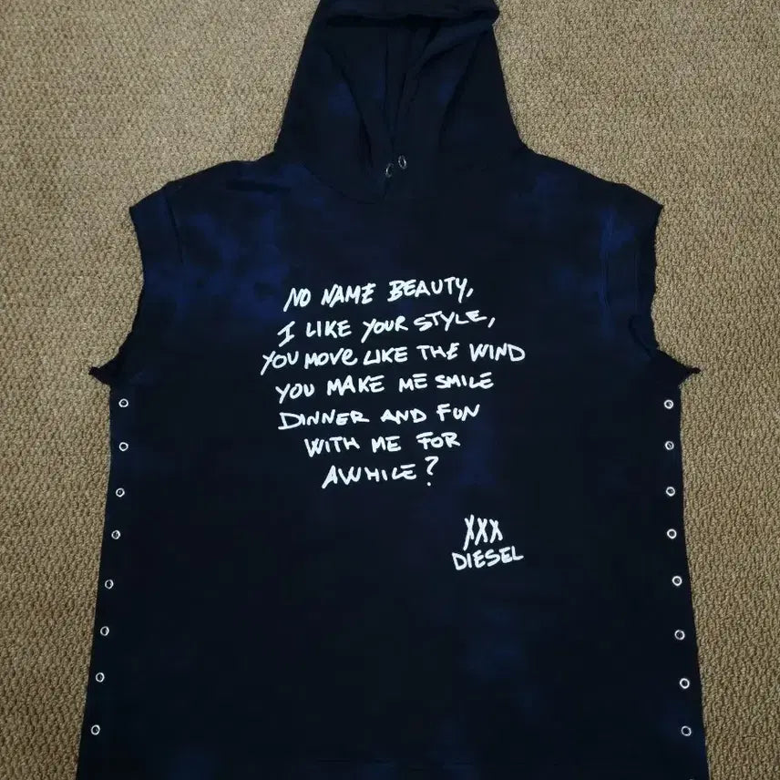 [BUNJANG] Diesel Sleeveless Hooded T-Shirt / 디젤 민소매 후드티