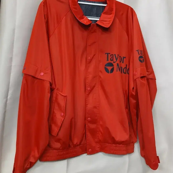 [BUNJANG] TaylorMade Red Golf Windbreaker Jacket / 테일러메이드 레드색상 바람막이 골프 자켓