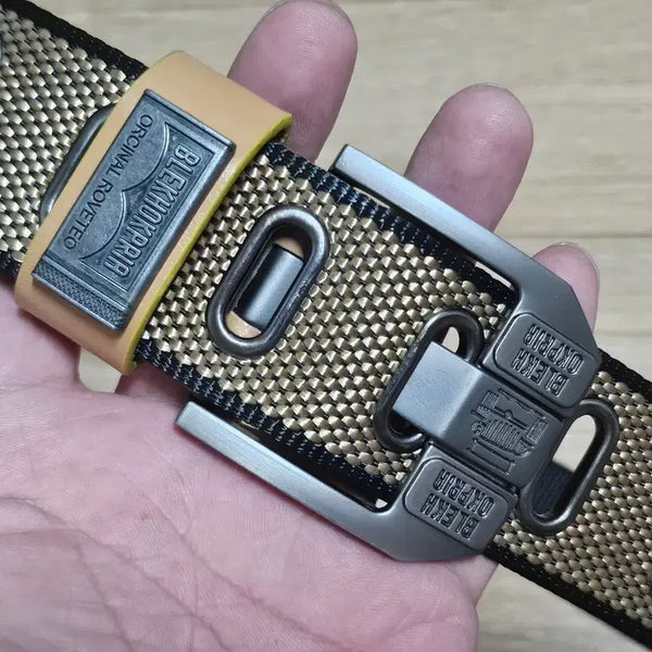 [BUNJANG] Canvas Belt with Metal Buckle / 캔버스 벨트