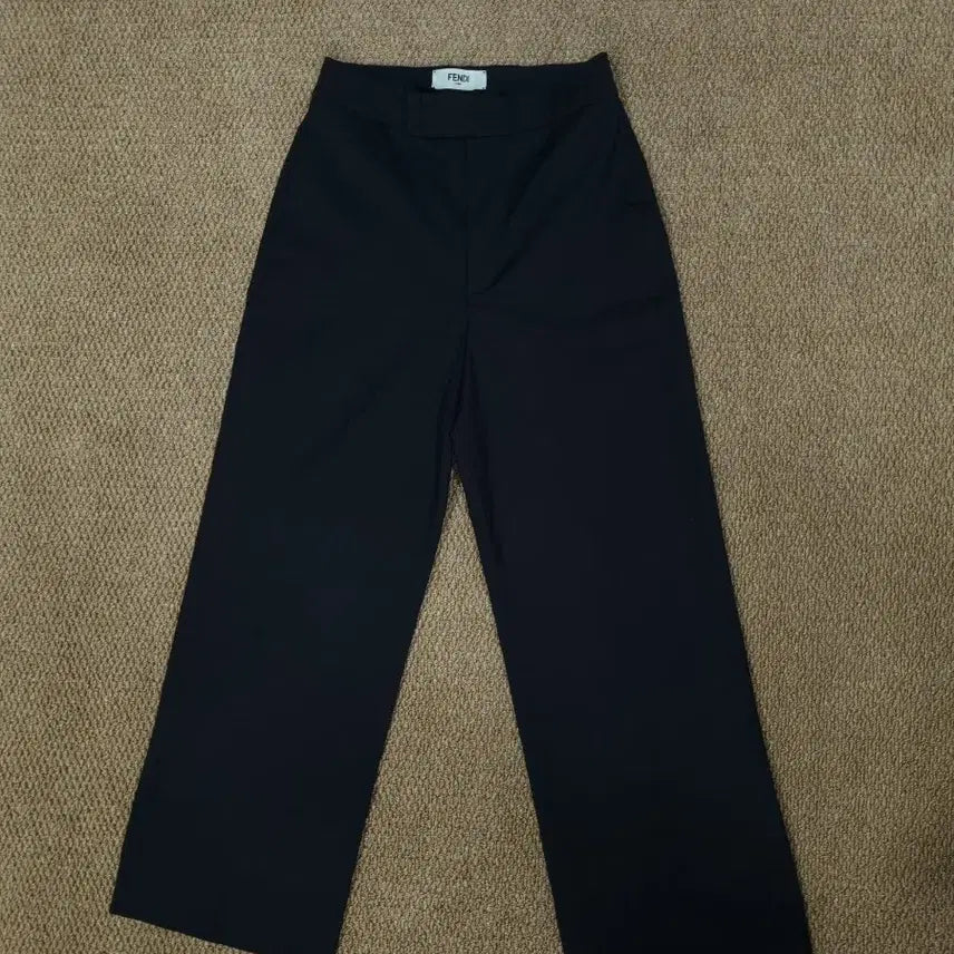[BUNJANG] Fendi Black Wide Leg Pants / 펜디 블랙 와이드 팬츠