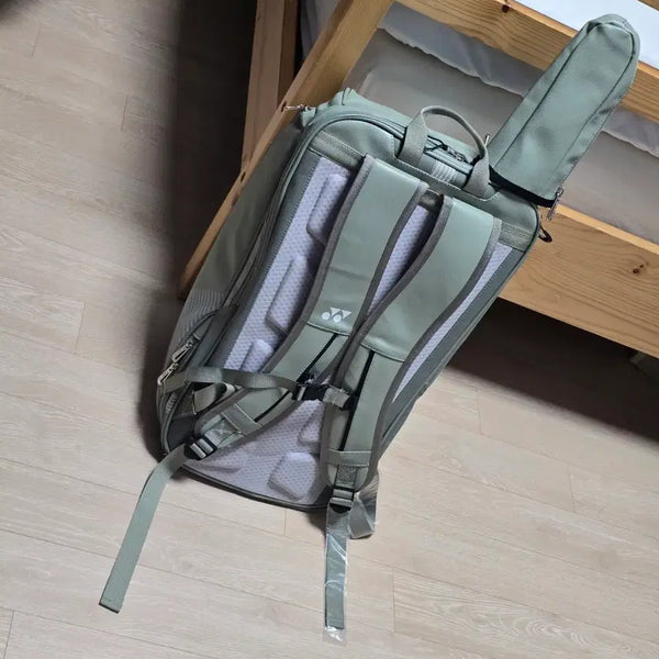 [BUNJANG] Yonex Badminton/Tennis Backpack Bag - Khaki / 요넥스 민턴 배드민턴 테니스 백팩 가방 카키색
