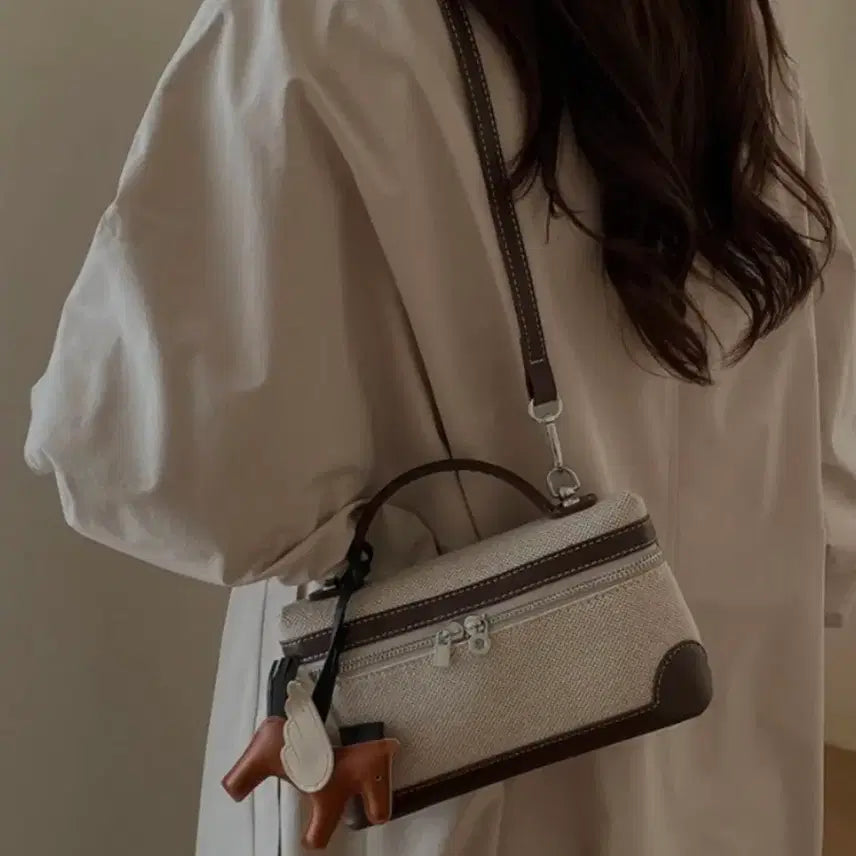 [BUNJANG] Canvas Mini Shoulder Bag Crossbody Bag / 캔버스 숄더백 미니크로스백