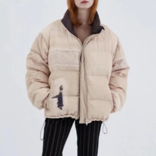 [BUNJANG] TheOpen Product Open YY Graphic Reversible Puffer Jacket / 더오픈프로덕트 오픈와이와이 그래픽 리버시블 패딩 open yy graphic reversible puffer jacket