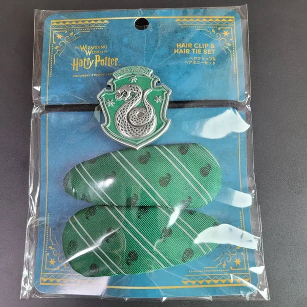 [BUNJANG] Universal Studios Japan Harry Potter Slytherin Hairpin and Hair Tie Set / 유니버셜스튜디오 재팬 해리포터 슬리데린 헤어핀 머리끈 세트