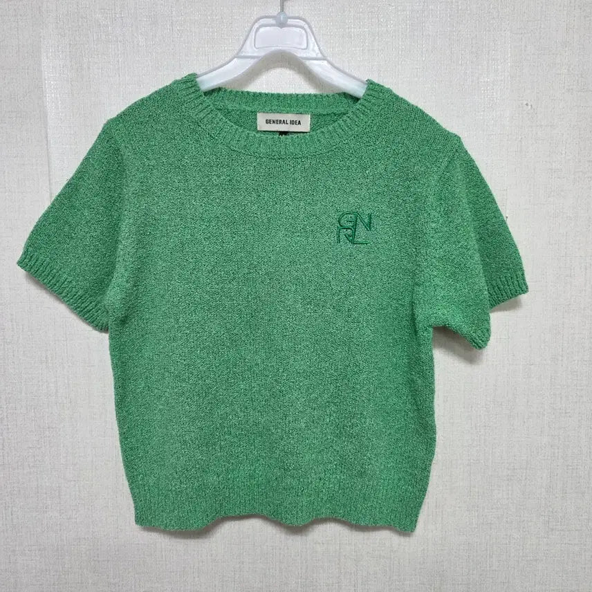 [BUNJANG] General Idea Short Sleeve Knit Green / 제너럴 아이디어 반팔 니트 그린