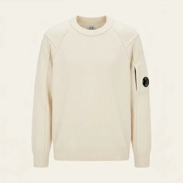[BUNJANG] CP Company Lens Pocket Wool Knit Ivory / CP컴퍼니 렌즈와펜 울 니트 아이보리 (52)