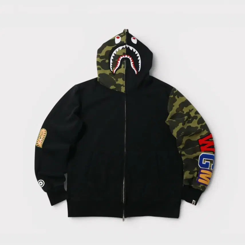 [BUNJANG] BAPE 16ss Half Camo Full Zip Hoodie XXL / [XXL] 16ss 베이프 하프 카모 후드집업