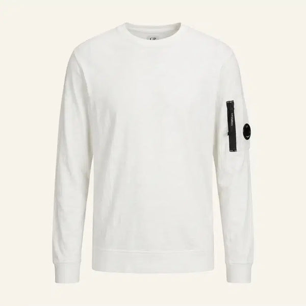 [BUNJANG] CP Company Lens Appliqué Sweatshirt White / CP컴퍼니 렌즈와펜 맨투맨 화이트 (100)