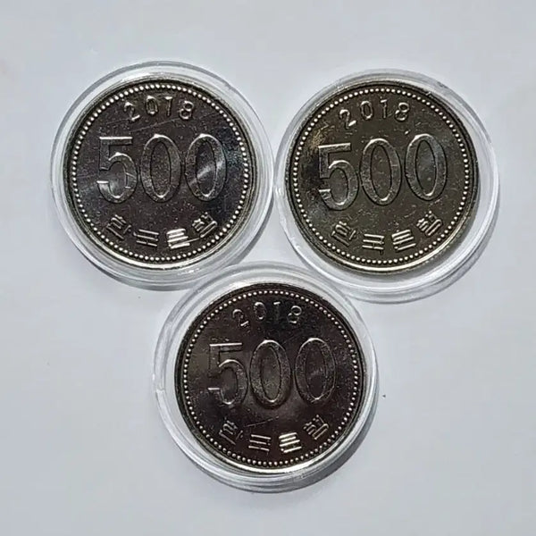[BUNJANG] 2018 500 Won Coin Bundle Set / 2018년 500원 주화              3개 일괄