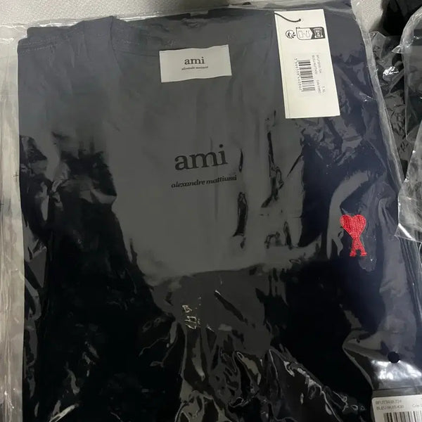 [BUNJANG] AMI Alexandre Mattiussi Heart Logo T-Shirt Navy XL / (배송비포함가격) 아미 알렉산드르 마티우시 하트 로고 네이비 반팔 xl 남성105