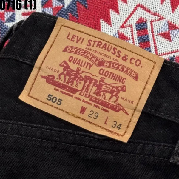 [BUNJANG] Levi's 505 Black Denim Pants 26 / 리바이스 505 블랙 바지 팬츠 26