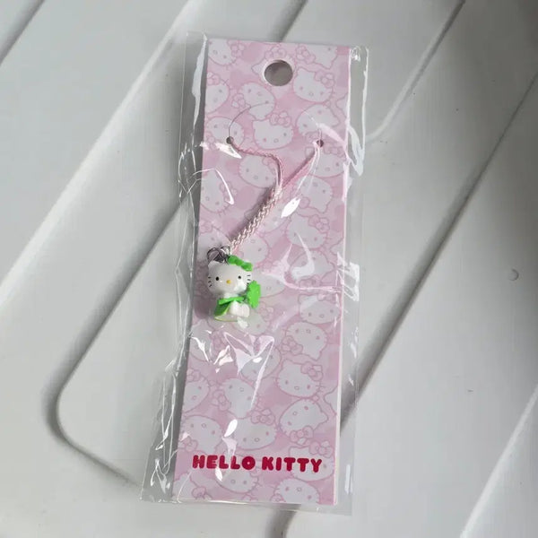 [BUNJANG] Hello Kitty 50th Anniversary Clover Strap Keyring / [미개봉] 헬로키티 50주년 클로버 스트랩 키티 키링