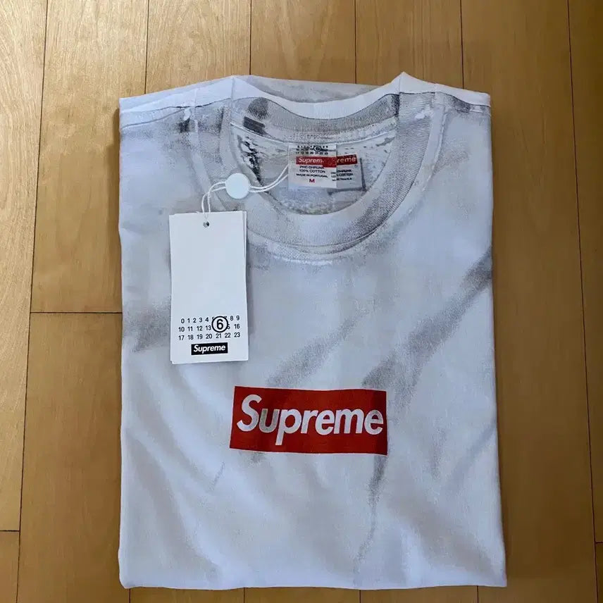 [BUNJANG] Supreme Maison Margiela MM6 Box Logo T-Shirt (Size M) / 슈프림 마르지엘라 MM6 박스 로고 M
