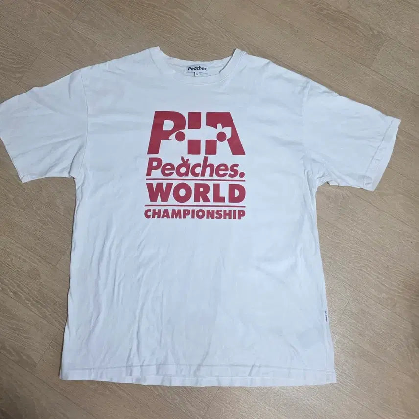 [BUNJANG] Peaches P1A World Championship T-Shirt XL / 피치스 P1A 월드 챔피언십 반팔티 XL