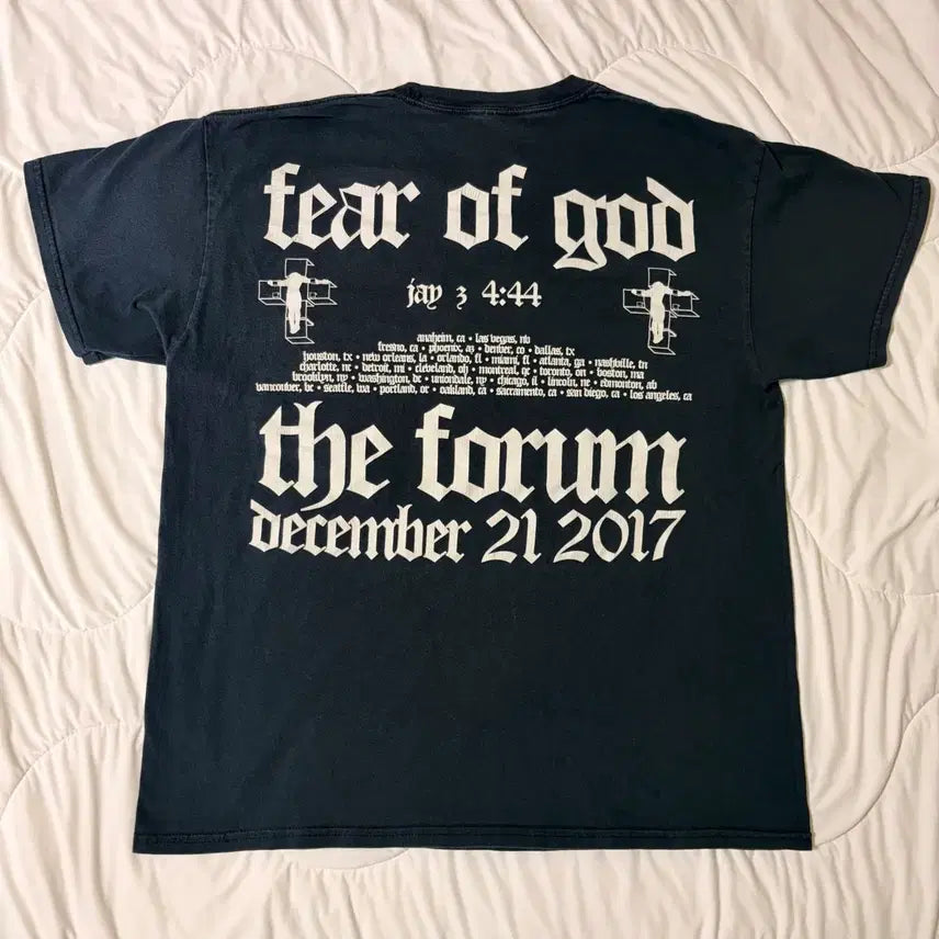 [BUNJANG] Fear of God 4:44 Tour T-Shirt / 제이지 444 투어 티셔츠