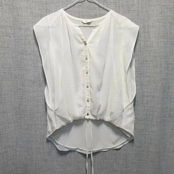 [BUNJANG] Jigott Polka Dot Sleeveless Blouse / 지고트 화니트 도트 민소매 블라우스 85
